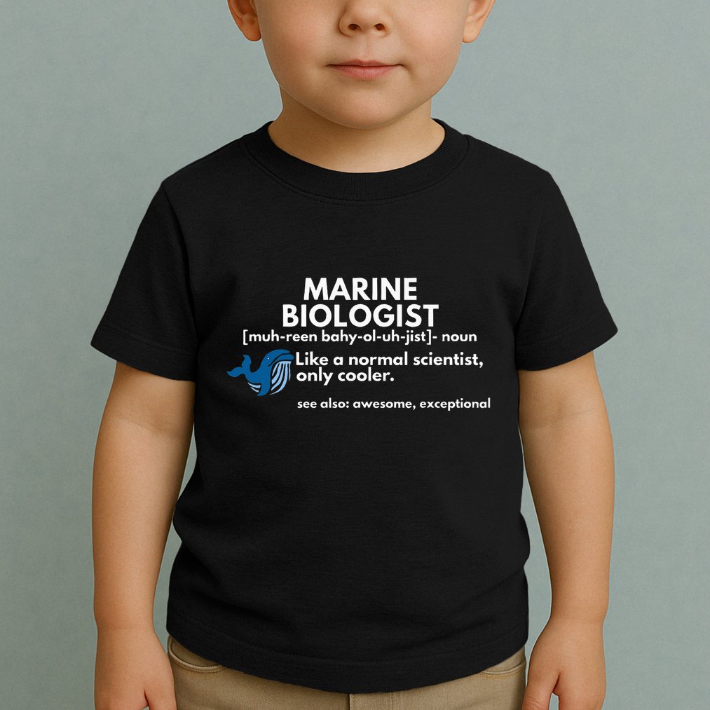 Marine Biologist Definition Funny Science Toddler T-Shirt