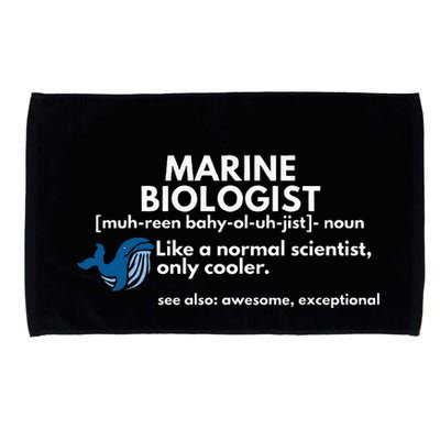 Marine Biologist Definition Funny Science Microfiber Hand Towel