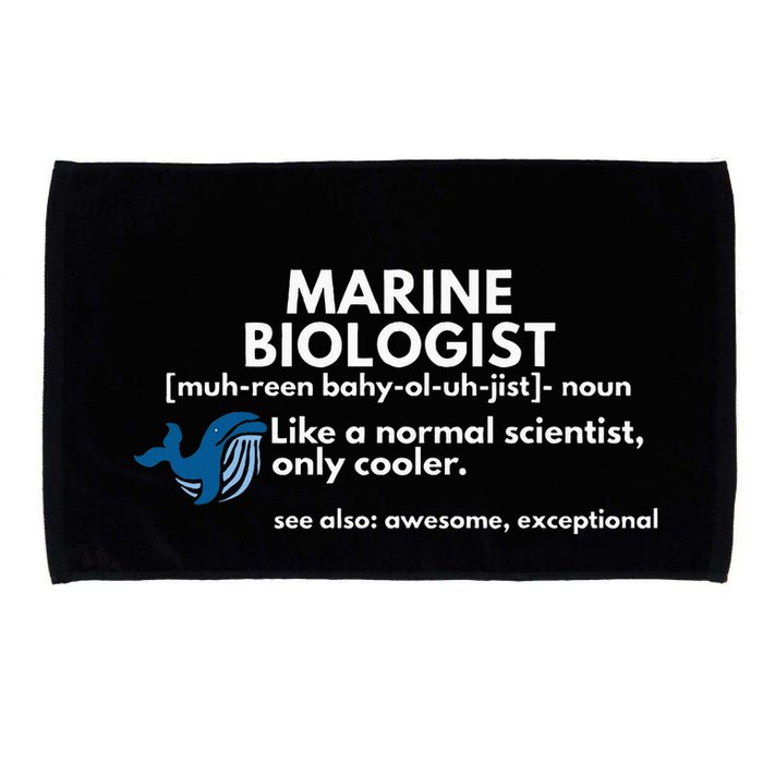 Marine Biologist Definition Funny Science Microfiber Hand Towel