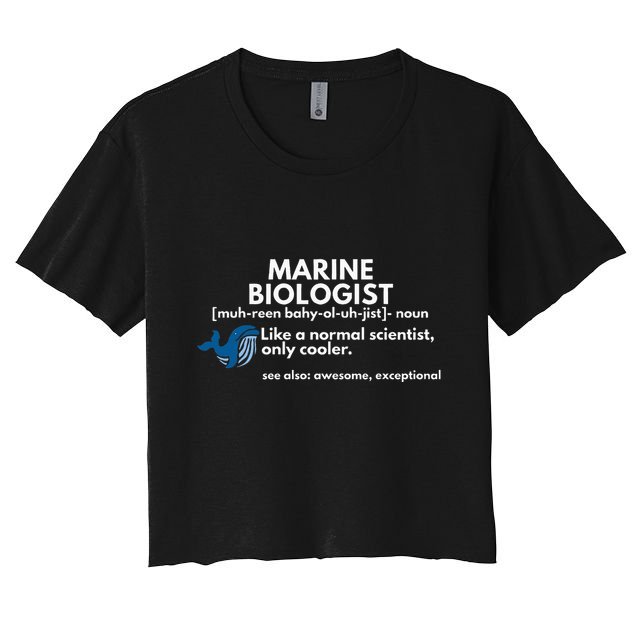 Marine Biologist Definition Funny Science Crop Top