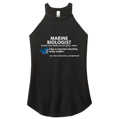 Marine Biologist Definition Funny Science Women's Perfect Tri Rocker Tank