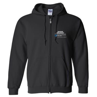 Marine Biologist Definition Funny Science Full Zip Hoodie