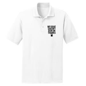 My Boat Doesnt Run On Thanks Boating Lover Gifts PosiCharge RacerMesh Polo