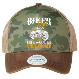 Motorcyclists Biker Dad Like A Normal Dad Only Cooler Meaningful Gift Legacy Tie Dye Trucker Hat