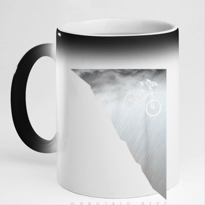 Mountain Bike Downhill MTB Biking Vintage Biker Gift Men 11oz Black Color Changing Mug