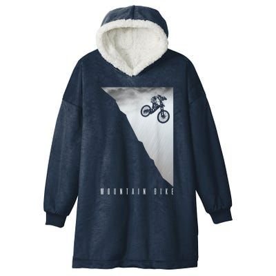 Mountain Bike Downhill MTB Biking Vintage Biker Gift Men Hooded Wearable Blanket