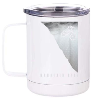 Mountain Bike Downhill MTB Biking Vintage Biker Gift Men 12 oz Stainless Steel Tumbler Cup