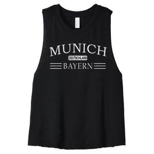 Munich Bayern Deutschland Bavaria Germany Women's Racerback Cropped Tank