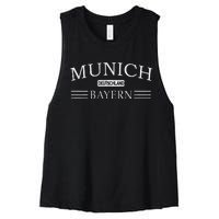 Munich Bayern Deutschland Bavaria Germany Women's Racerback Cropped Tank