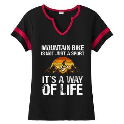 Mountain Bike Downhill Gift Mountain Biking Mtb Gift Ladies Halftime Notch Neck Tee