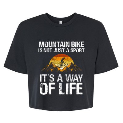 Mountain Bike Downhill Gift Mountain Biking Mtb Gift Bella+Canvas Jersey Crop Tee