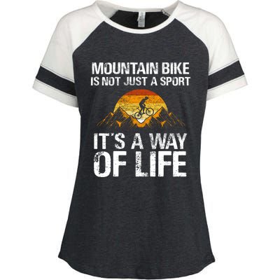 Mountain Bike Downhill Gift Mountain Biking Mtb Gift Enza Ladies Jersey Colorblock Tee