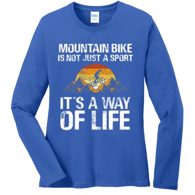 Mountain Bike Downhill Gift Mountain Biking Mtb Gift Ladies Long Sleeve Shirt