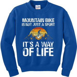 Mountain Bike Downhill Gift Mountain Biking Mtb Gift Kids Sweatshirt