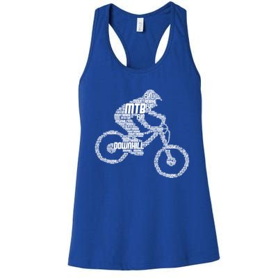 Mountain Bike Downhill Mtb Biking Cycling Biker Gift Women's Racerback Tank