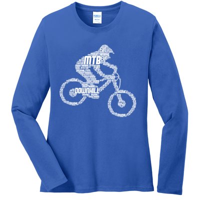 Mountain Bike Downhill Mtb Biking Cycling Biker Gift Ladies Long Sleeve Shirt