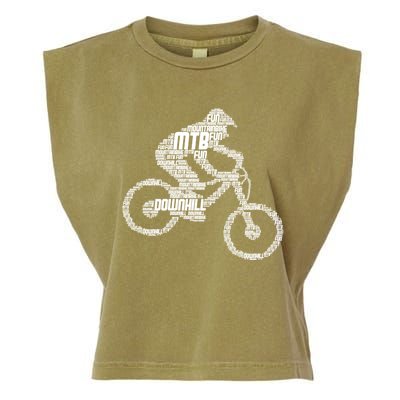 Mountain Bike Downhill Mtb Biking Cycling Biker Gift Garment-Dyed Women's Muscle Tee