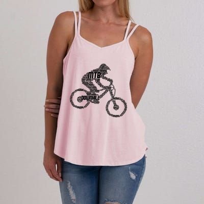 Mountain Bike Downhill Mtb Biking Cycling Biker Gift Women's Strappy Tank