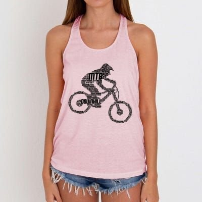 Mountain Bike Downhill Mtb Biking Cycling Biker Gift Women's Knotted Racerback Tank