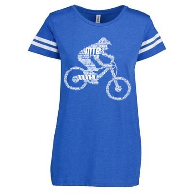 Mountain Bike Downhill Mtb Biking Cycling Biker Gift Enza Ladies Jersey Football T-Shirt