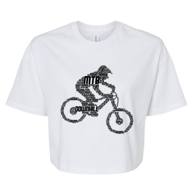 Mountain Bike Downhill Mtb Biking Cycling Biker Gift Bella+Canvas Jersey Crop Tee