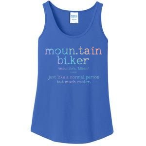 Mountain Biker Definition Funny Mtb Downhill Biking Gift Ladies Essential Tank