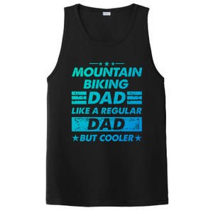 Mountain Biking Dad Like A Regular Dad Funny Mountain Biking Gift PosiCharge Competitor Tank