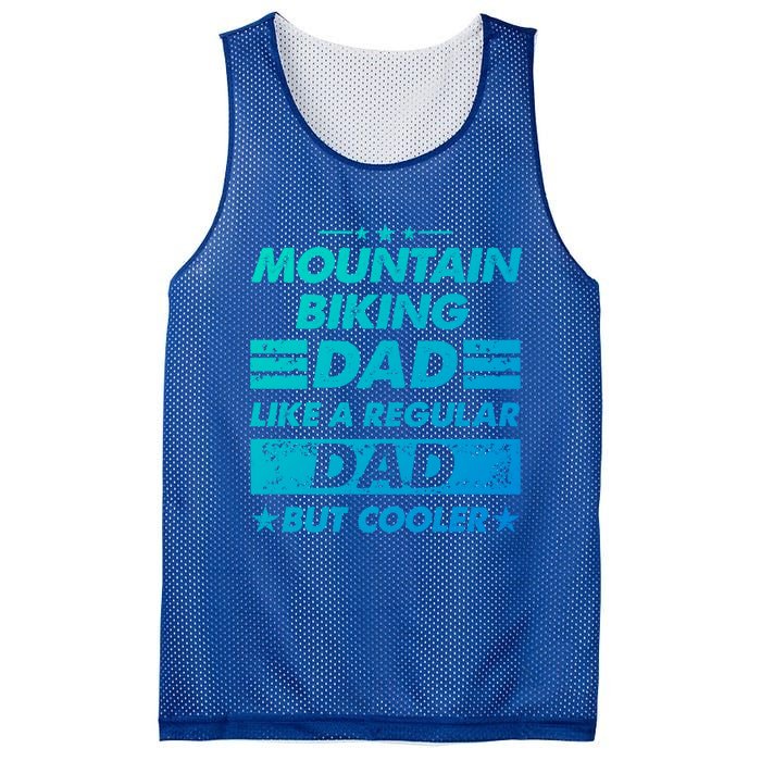 Mountain Biking Dad Like A Regular Dad Funny Mountain Biking Gift Mesh Reversible Basketball Jersey Tank