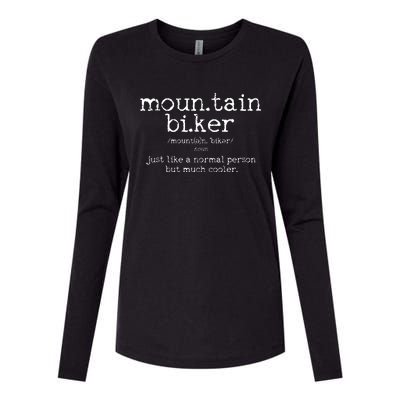 Mountain Biker Definition Funny MTB Downhill Biking Gift Womens Cotton Relaxed Long Sleeve T-Shirt