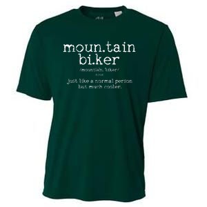 Mountain Biker Definition Funny MTB Downhill Biking Gift Cooling Performance Crew T-Shirt