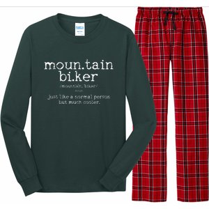 Mountain Biker Definition Funny MTB Downhill Biking Gift Long Sleeve Pajama Set