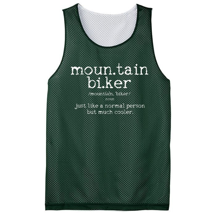 Mountain Biker Definition Funny MTB Downhill Biking Gift Mesh Reversible Basketball Jersey Tank