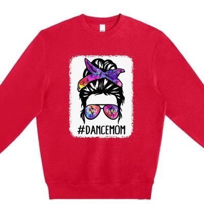 Messy Bun Dance Mom Life Ballet Dancing Mothers Day Premium Crewneck Sweatshirt