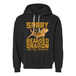 My Bearded Dragon Ate My Homework Bearded Dragon Garment-Dyed Fleece Hoodie