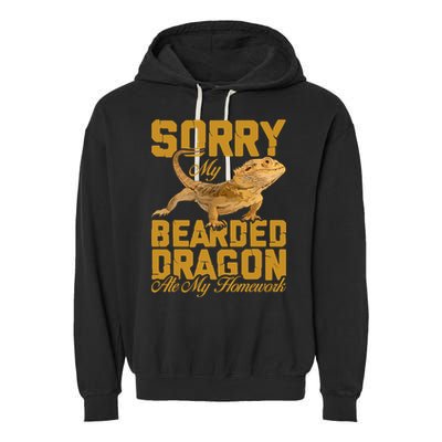 My Bearded Dragon Ate My Homework Bearded Dragon Garment-Dyed Fleece Hoodie