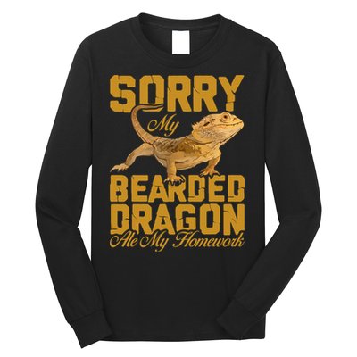 My Bearded Dragon Ate My Homework Bearded Dragon Long Sleeve Shirt