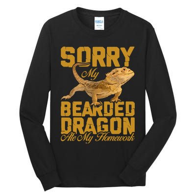 My Bearded Dragon Ate My Homework Bearded Dragon Tall Long Sleeve T-Shirt