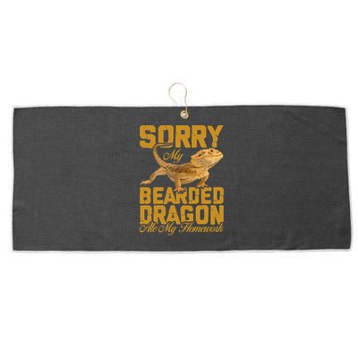 My Bearded Dragon Ate My Homework Bearded Dragon Large Microfiber Waffle Golf Towel