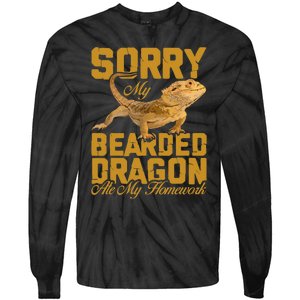 My Bearded Dragon Ate My Homework Bearded Dragon Tie-Dye Long Sleeve Shirt