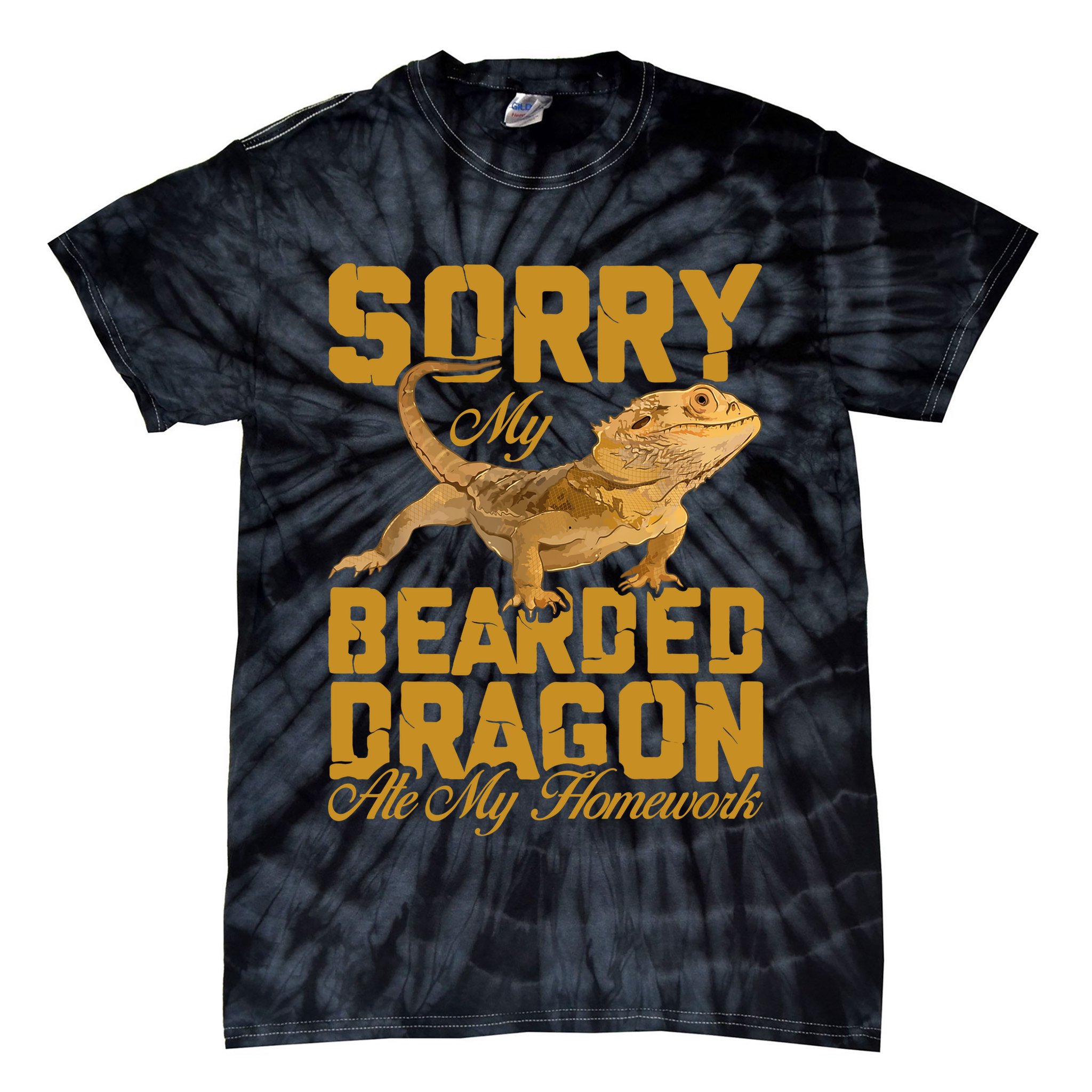 My Bearded Dragon Ate My Homework Bearded Dragon Tie-Dye T-Shirt
