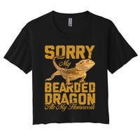 My Bearded Dragon Ate My Homework Bearded Dragon Women's Crop Top Tee