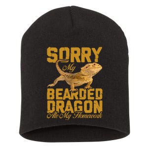 My Bearded Dragon Ate My Homework Bearded Dragon Short Acrylic Beanie