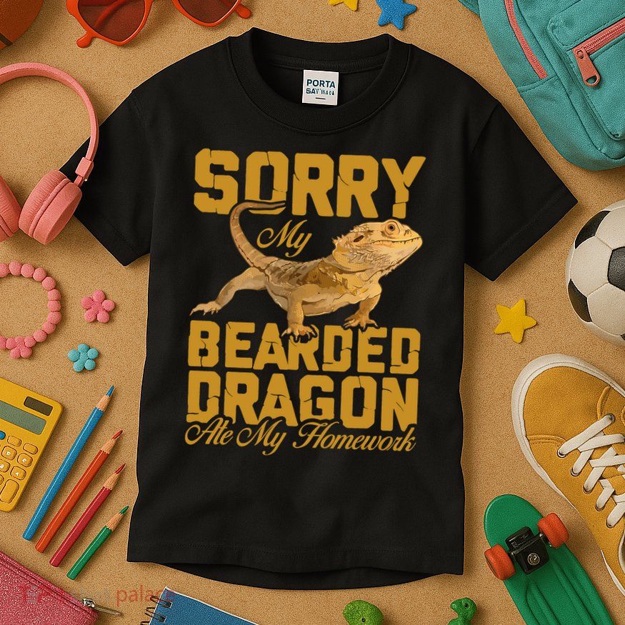 My Bearded Dragon Ate My Homework Bearded Dragon Kids T-Shirt