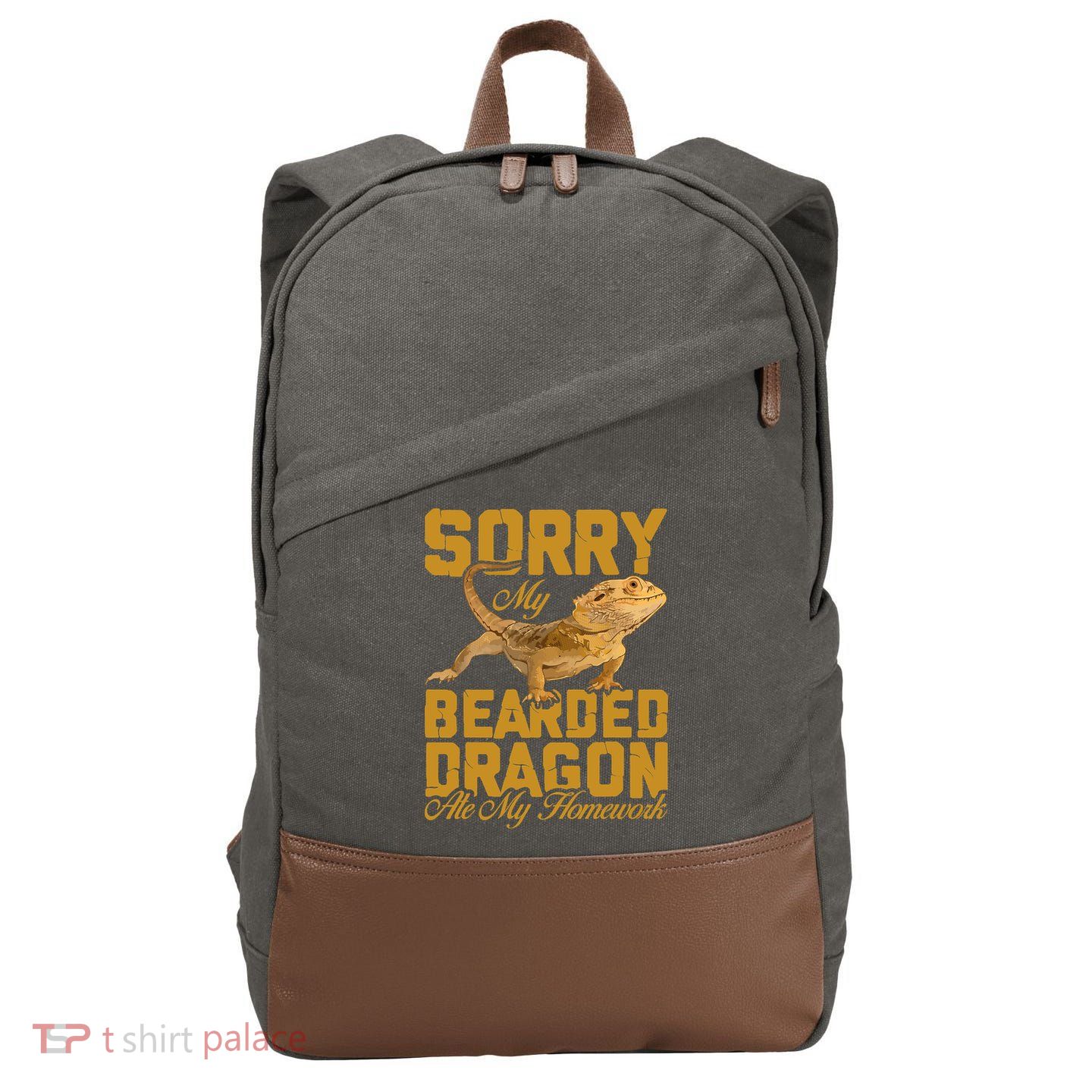 My Bearded Dragon Ate My Homework Bearded Dragon Cotton Canvas Backpack