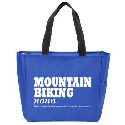 Mountain Biking Definition Biker Funny Mountain Biking Gift Zip Tote Bag