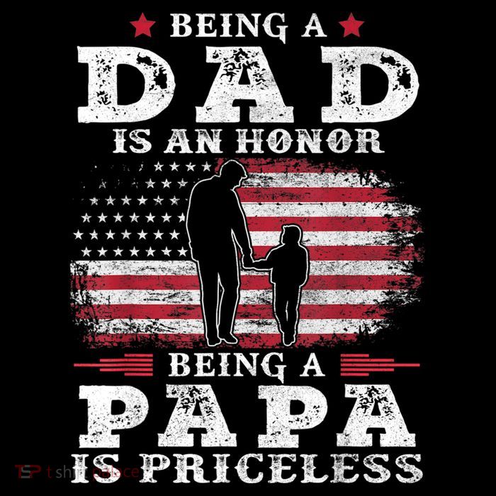 Mens Being Dad Is An Honor Being Papa Is Priceless USA Flag Flatbill Hat
