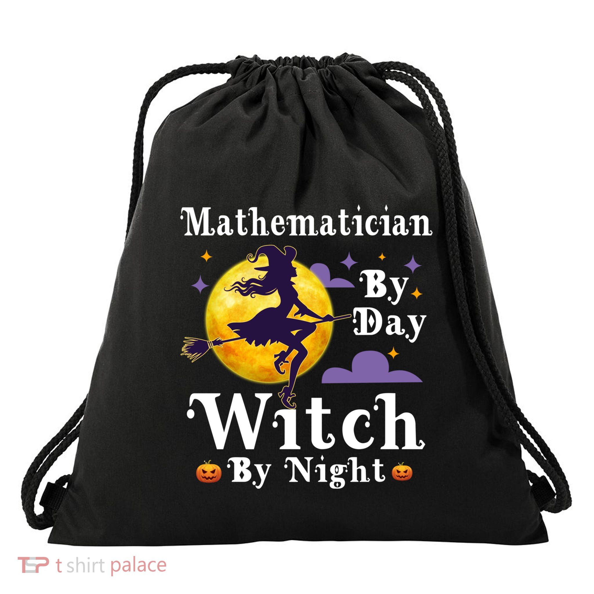Mathematician By Day Witch By Night Math Halloween Costume Gift Drawstring Bag