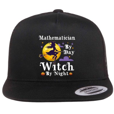 Mathematician By Day Witch By Night Math Halloween Costume Gift Flatbill Hat
