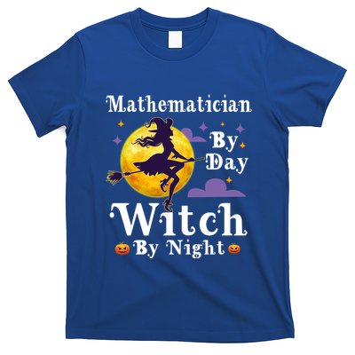 Mathematician By Day Witch By Night Math Halloween Costume Gift T-Shirt