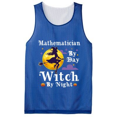 Mathematician By Day Witch By Night Math Halloween Costume Gift Mesh Reversible Basketball Jersey Tank